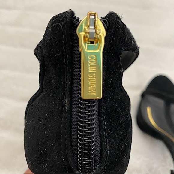 Colin Stuart x Victoria’s Secret Black Suede Leather Platform Heels New Size 6 - Picture 9 of 12